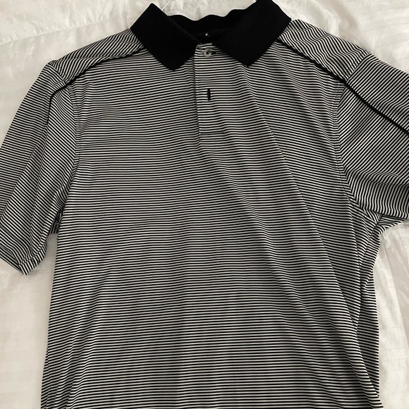 Men’s Golf Polo - Black Brown 1826 - Picture 1 of 2